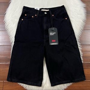 Levi's Size 26 Black Take It Slow High Loose Bermuda Shorts